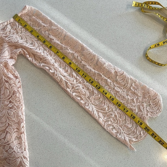 NWT Soho by New York & Co Pink Lace 3/4 Sleeve Blouse - Size L - Picture 11 of 11